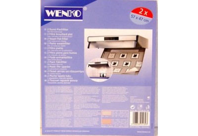 WENKO Steam Flat Cooker Hood Filter (57 x 47cm) x 2
